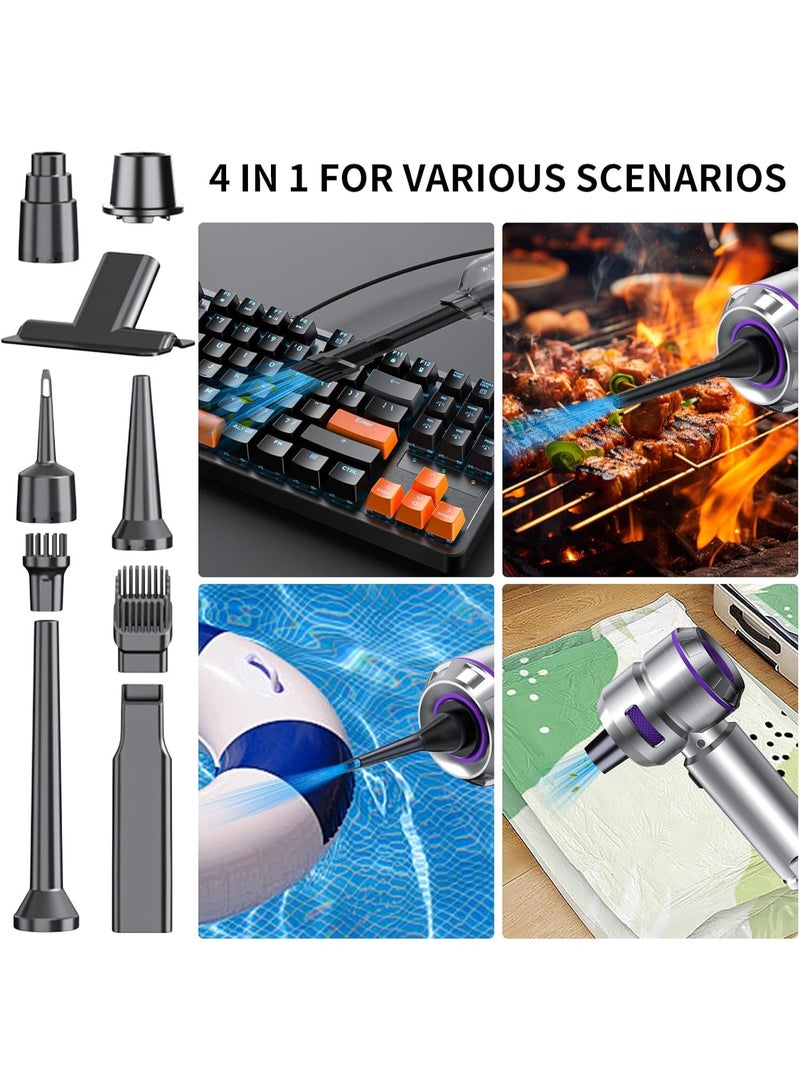 vCar Vacuum Cleaner High Power - 22000PA Portable Car Vacuums 4 in 1 Compressed Air Duster & Blower Hand Held Vacuum Cordless with Brushless Motor for Cars Home Office Camping Ideal Gifts for Men women - Image 3